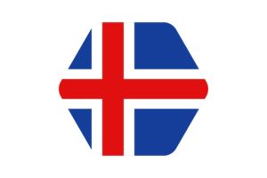 冰岛国旗矢量插图