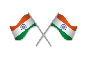印度国旗徽章矢量免费