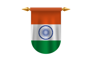 印度国旗标志矢量图像