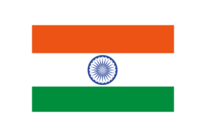 印度国旗三角形矢量插图