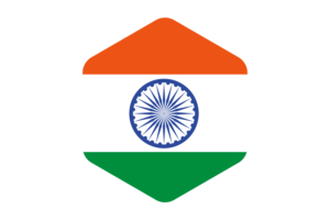印度国旗圆形六边形