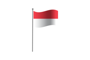 挥舞着印度尼西亚的国旗