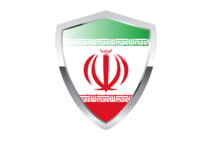 伊朗国旗与尖三角形盾牌
