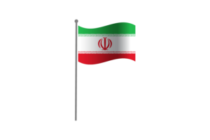 挥舞着伊朗国旗
