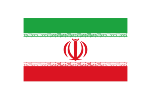 伊朗国旗三角形矢量插图
