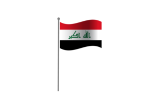 挥舞着伊拉克国旗