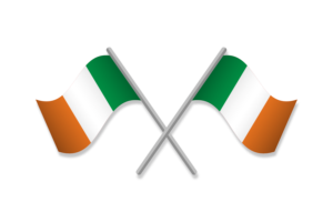 爱尔兰国旗徽章矢量免费