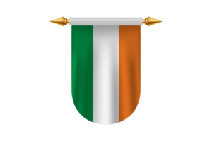 爱尔兰国旗标志矢量图像