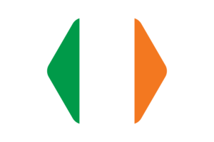 爱尔兰国旗矢量插图