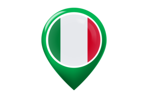 意大利国旗地图图钉图标
