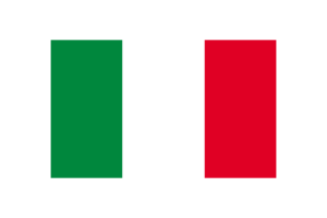 意大利国旗三角形矢量插图
