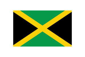 牙买加国旗三角形矢量插图