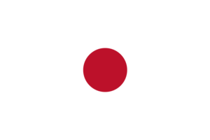 日本国旗三角形矢量插图