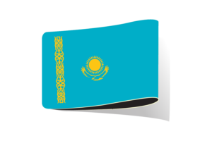 哈萨克斯坦国旗插图剪贴画