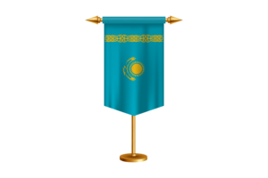 哈萨克斯坦国旗插图与立场