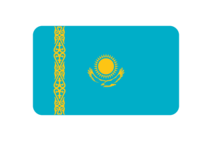 哈萨克斯坦国旗三角形圆形