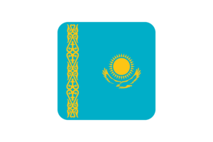 哈萨克斯坦国旗方形圆形