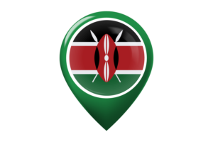 肯尼亚国旗地图图钉图标