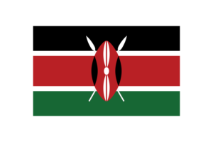 肯尼亚国旗三角形矢量插图