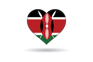 肯尼亚旗帜心形
