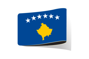 科索沃国旗插图剪贴画