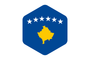 科索沃国旗圆形六边形